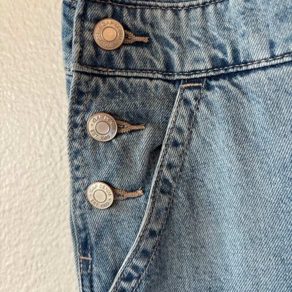 Gap Women's Slouchy Bib Overalls Medium Denim Light Wash Farmcore Country Girl - Picture 6 of 13